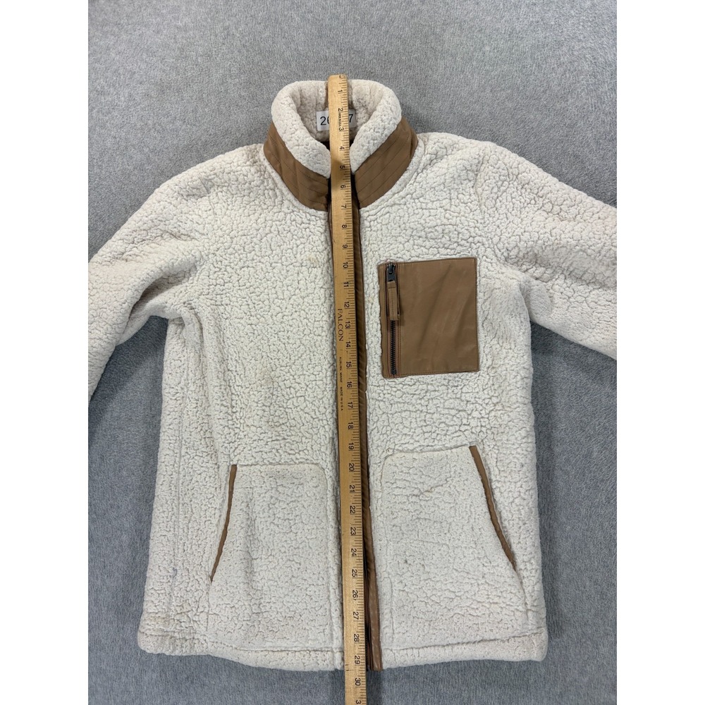 Abercrombie & Fitch SHERPA Full Zip Winter Jacket (Women's Small) White - Picture 9 of 12